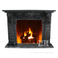 Classic Design Elegant black indoor stone fireplace